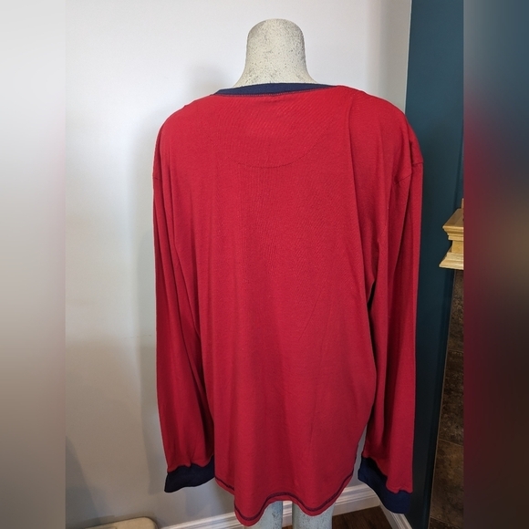 Weather proof vintage, Long sleeve raglan red shirt Size XXL - Picture 2 of 6